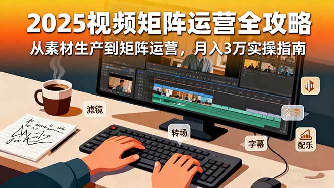 (16333期)2025短视频矩阵运营全攻略:从素材生产到矩阵运营,月入3万实操指南-168网创