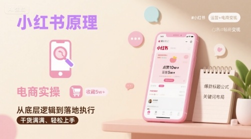 小红书原理以及详细实操流程，小红书电商教程-168网创