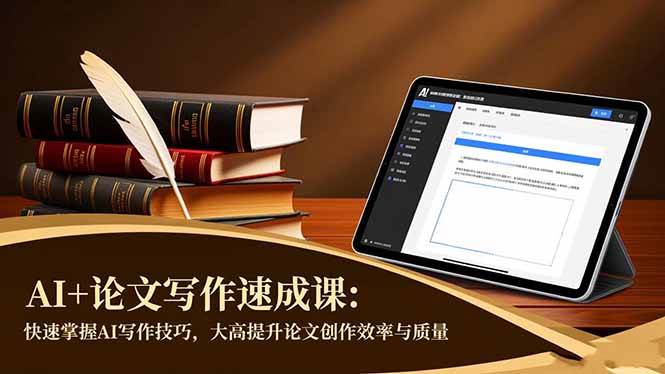 (16568期)AI+论文写作速成课:快速掌握AI写作技巧,大幅提升论文创作效率与质量 (16568期)AI+论文写作速成课:快速掌握AI写作技巧,大幅提升论文创作效率与质量