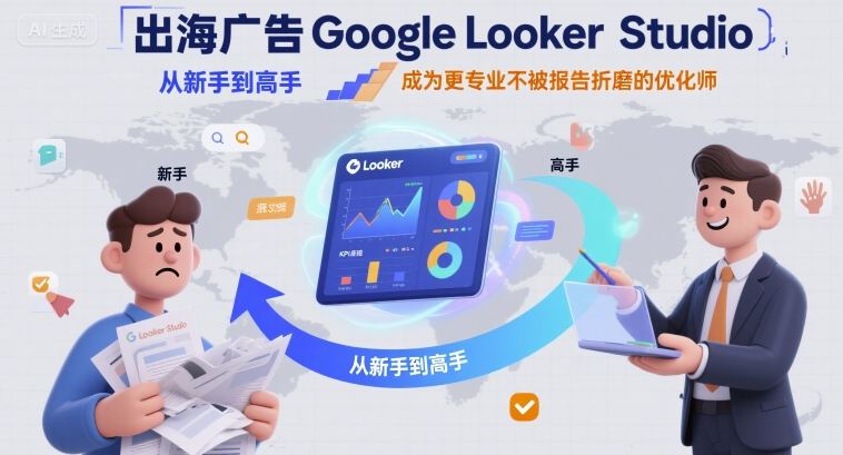 出海广告Google Looker Studio从新手到高手，成为更专业不被报告折磨的优化师-168网创