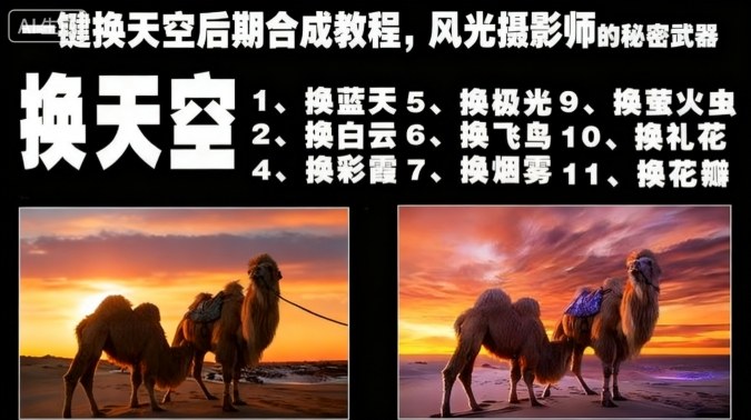 一键换天空后期合成教程，风光摄影师的秘密武器-168网创