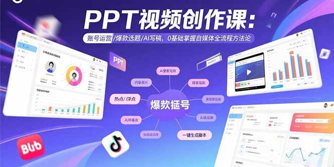 （15747期）PPT视频创作课：账号运营/爆款选题/AI写稿，0基础掌握自媒体全流程方法论-168网创