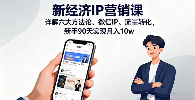 （16194期）新经济IP营销课：详解六大方法论、微信IP、流量转化，新手90天实现月入10w-168网创