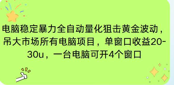 （16737期）电脑EA策略挂机项目单窗口收益20-30u，单电脑可挂5-10个窗口收益稳健4位数-168网创