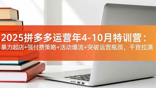 （16642期）2025拼多多运营年4-10月特训营：暴力起店+强付费策略+活动爆流+突破运营瓶颈，干货拉满-168网创