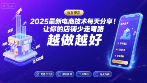 2025最新电商技术每天分享,让你的店铺少走弯路,越做越好(更新8月)-168网创