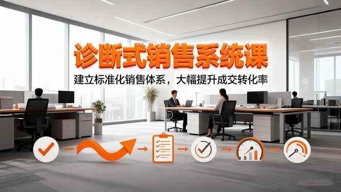 (16435期)诊断式销售系统课,建立标准化销售体系,大幅提升成交转化率-168网创