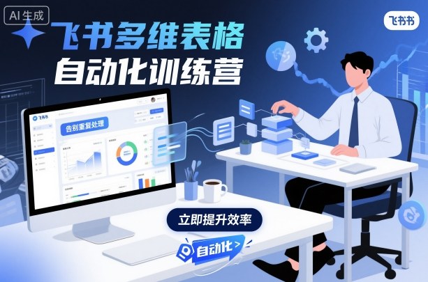 飞书多维表格自动化训练营，手把手教你告别重复处理，用多维表格开启高效办公新模式-168网创