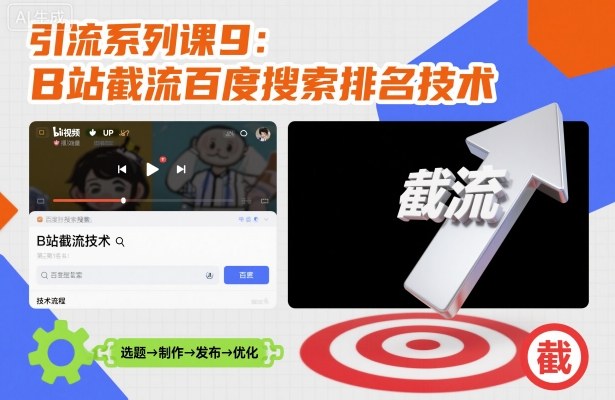 引流系列课9:B站截流百度搜索排名技术-168网创