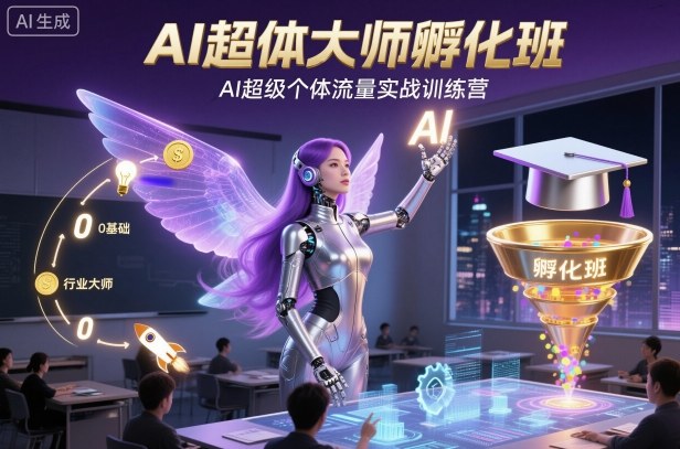 AI超体大师孵化班,AI超级个体流量实战训练营 AI超体大师孵化班,AI超级个体流量实战训练营