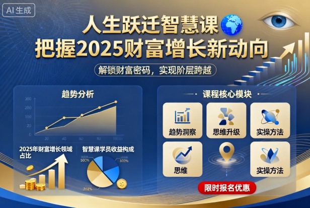人生跃迁智慧课，把据2025财富增长新动向-168网创