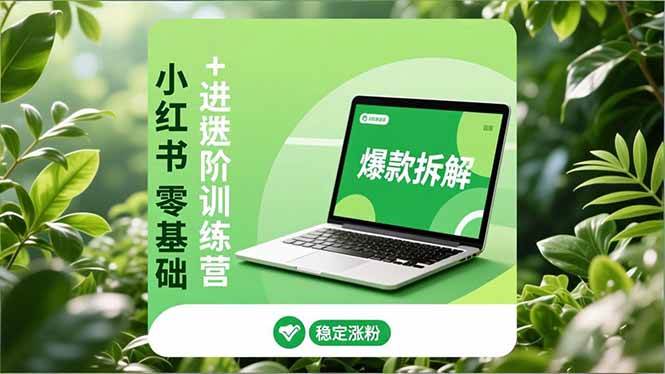 （16801期）小红书零基础+高阶训练营：安全养号、爆款拆解、长效运营，实现稳定涨粉与变现-168网创