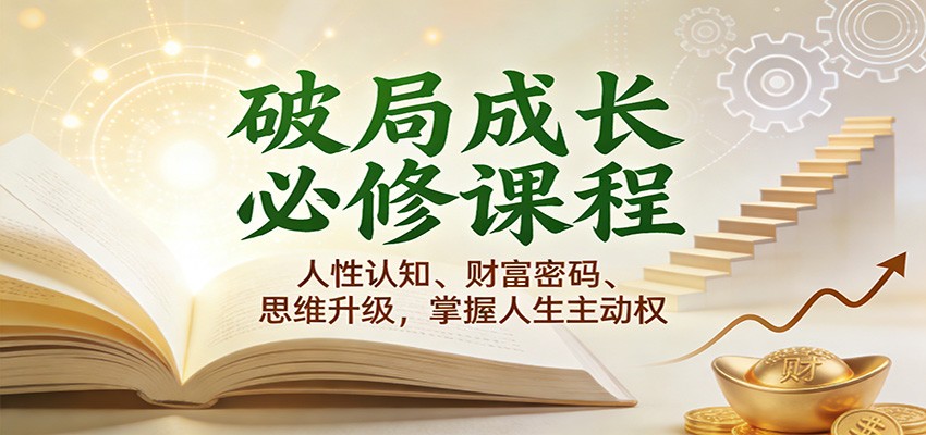 破局成长必修课2.0：人性认知、财富密码、思维升级，掌握人生主动权-168网创