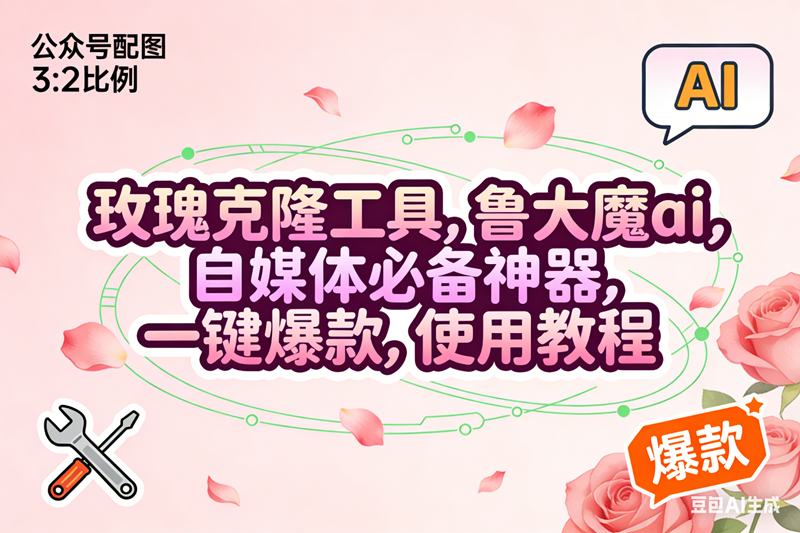 （16859期）玫瑰克隆，鲁大魔ai，自媒体必备神器，一键爆款工具，详细使用教程-168网创