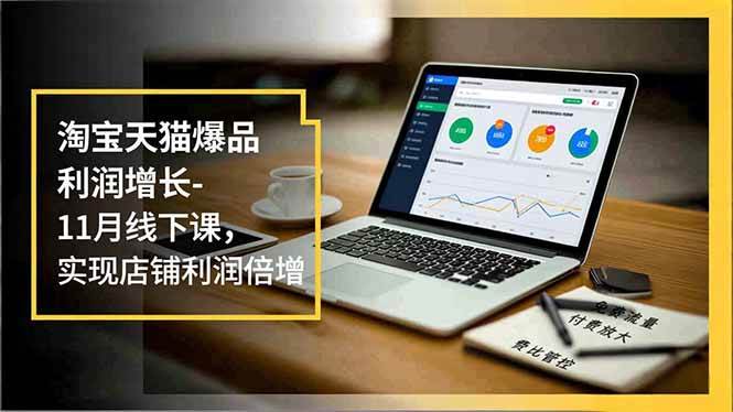 （16824期）淘宝天猫爆品利润增长-11月线下课，免费流量、付费放大、费比管控，实现店铺利润倍增-168网创