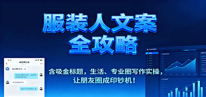 服装人文案全攻略,含吸金标题,生活、专业圈写作实操,让朋友圈成印钞机!-168网创