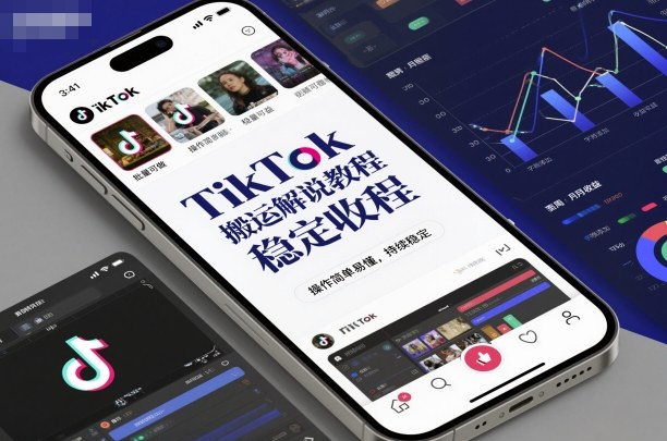 TikTok搬运解说教程，稳定收益，操作简单易懂，批量可做，持续稳定-168网创