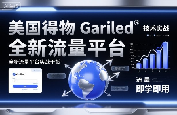 美国得物Gariled技术实战，全新流量平台实战干货，即学即用-168网创
