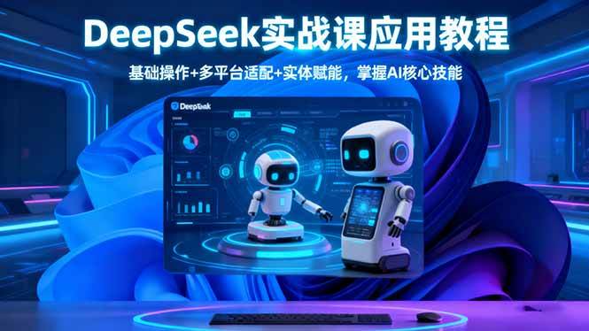 (16391期)DeepSeek实战课应用教程、基础操作+多平台适配+实体赋能,掌握AI核心技能-168网创