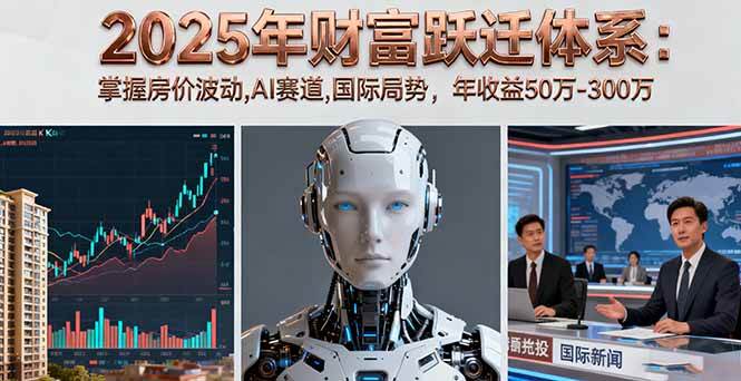 (16217期)2025年财富跃迁体系:掌握房价波动,AI赛道,国际局势,年收益50万-300万-168网创