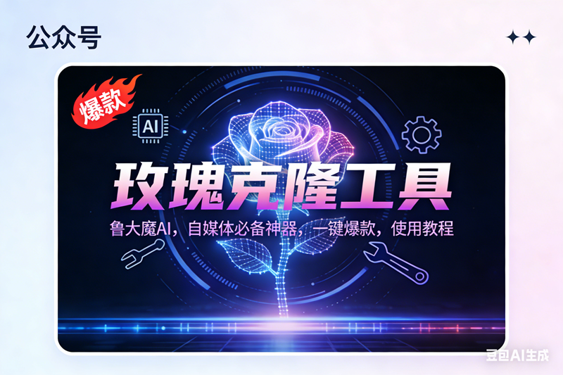 （16881期）玫瑰克隆神器，鲁大魔ai，自媒体必备，一键爆款工具，详细教程-168网创
