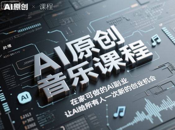 AI原创音乐课程,在家可做的Ai副业,让Ai给所有人一次新的创业机会-168网创