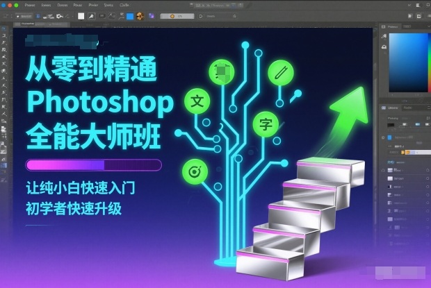 从零到精通Photoshop全能大师班，让纯小白快速入门，初学者快速升级-168网创