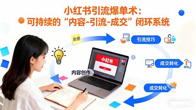 （16362期）小红书引流爆单术：构建一套低成本 可持续的“内容-引流-成交”闭环系统-168网创