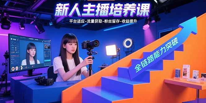 （15701期）新人主播培养课：平台适应-流量获取-粉丝留存-收益提升 全链路能力突破-168网创
