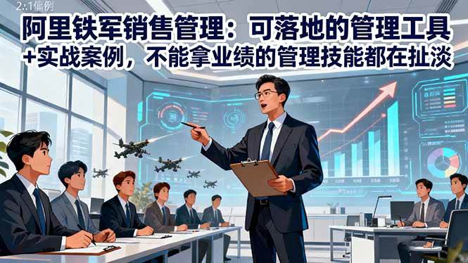 （16436期）阿里铁军销售管理：可落地的管理工具+实战案例，不能拿业绩的管理都在扯淡-168网创