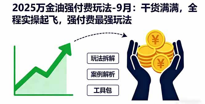 (16202期)2025万金油强付费玩法-9月:干货满满,全程实操起飞,强付费最强玩法-168网创