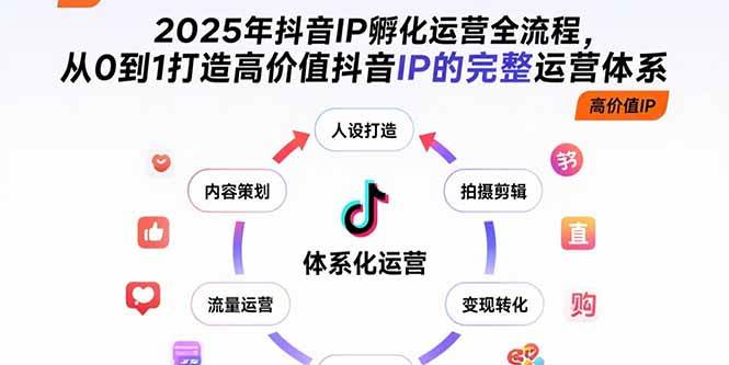 （15610期）2025年抖音IP孵化运营全流程，从0到1打造高价值抖音IP的完整运营体系-168网创