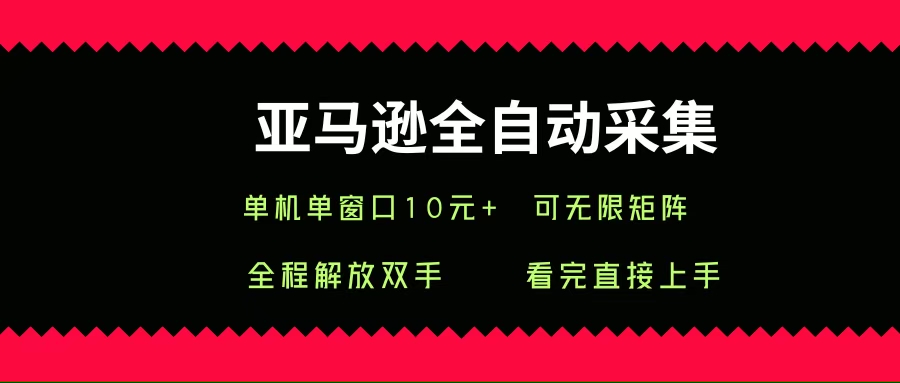 (15704期)亚马逊全自动采集,单机单窗口一天10+,可无限矩阵去做-168网创