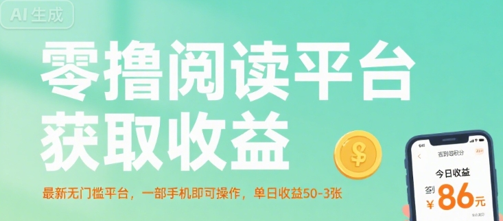 零撸阅读平台获取收益,最新无门槛平台,一部手机即可操作,单日收益50-3张【揭秘】-168网创