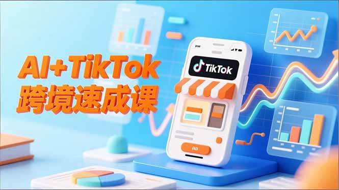 （16745期）AI+TikTok跨境速成课，智能翻译、店铺定位、流程拆解，7天高效上线运营-168网创