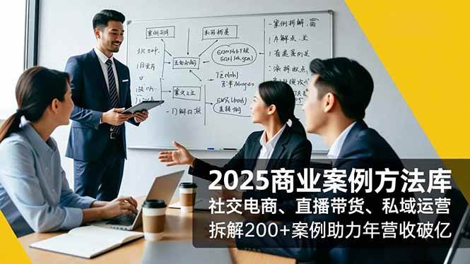 （16713期）2025商业案例方法库，社交电商、直播带货、私域运营，拆解200+案例助力年营收破亿-168网创