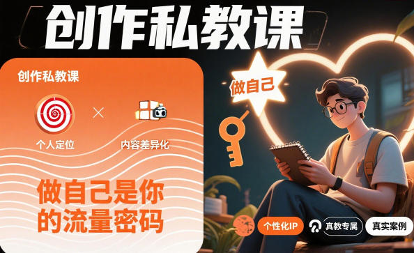 创作私教课，做自己是你的流量密码-168网创