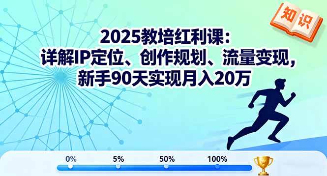 (16178期)2025教培红利课:详解IP定位、创作规划、流量变现,新手90天实现月入20万-168网创