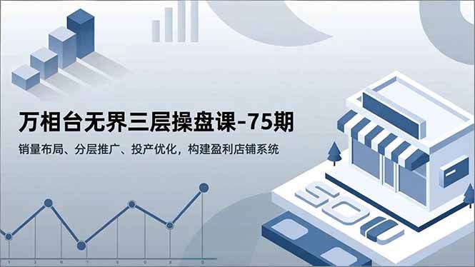 （16769期）万相台无界三层操盘课-75期，销量布局、分层推广、投产优化，构建盈利店铺系统-168网创