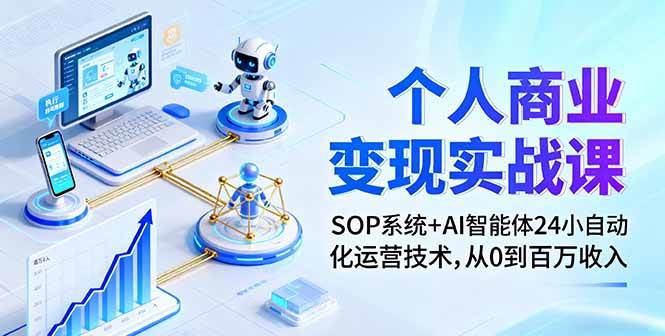 (16111期)个人商业变现实战课:SOP系统+AI智能体24小自动化运营技术,从0到百万收入-168网创