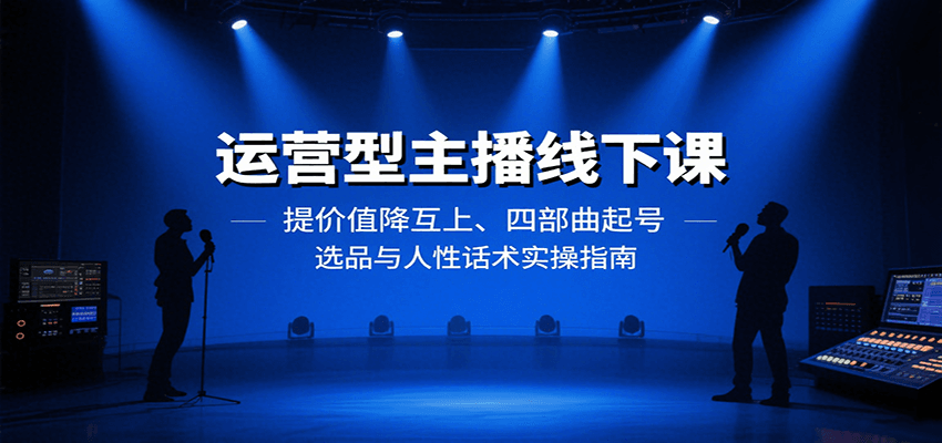 运营型主播线下课:提价值降互上、四部曲起号、选品与人性话术实操指南-168网创