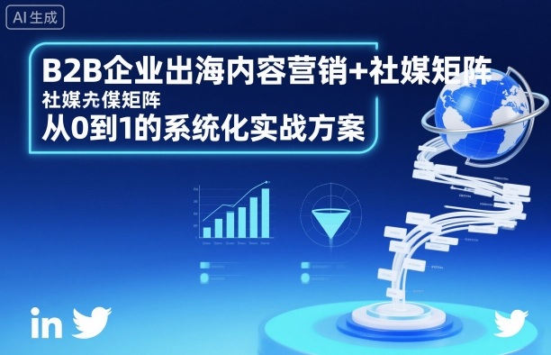 B2B企业出海内容营销+社媒矩阵,从0到1的系统化实战方案-168网创