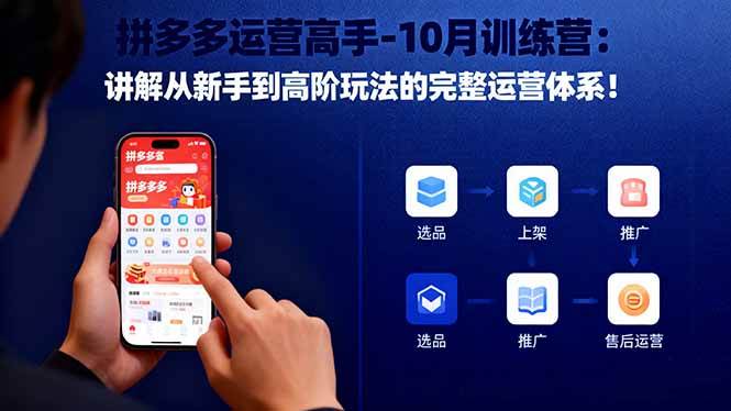 (16448期)拼多多运营高手-10月训练营:讲解从新手到高阶玩法的完整运营体系! (16448期)拼多多运营高手-10月训练营:讲解从新手到高阶玩法的完整运营体系!