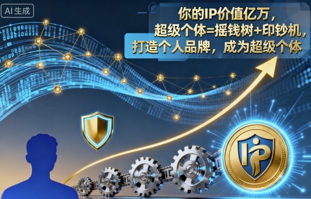 你的IP价值亿万，超级个体=摇钱树+印钞机，打造个人品牌，成为超级个体-168网创