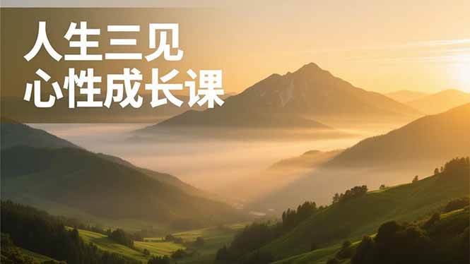 （16897期）人生三见心性成长课，见天地众生自己，搞透人性安顿身心，活出清晰自我，内在富足无价-168网创
