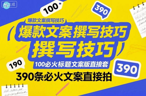 爆款文案撰写技巧,100个必火标题文案模版直接套,390条必火文案直接拍 爆款文案撰写技巧,100个必火标题文案模版直接套,390条必火文案直接拍