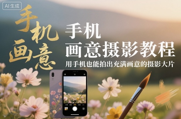 手机画意摄影教程，用手机也能拍出充满画意的摄影大片-168网创