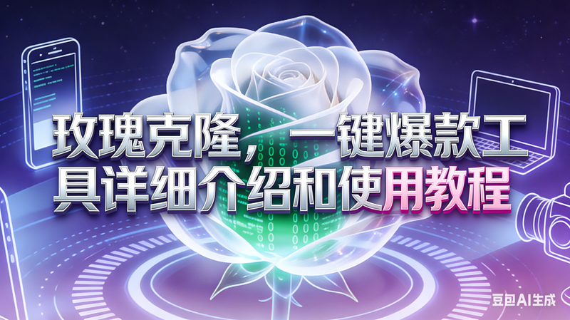 （16802期）玫瑰克隆工具，自媒体必备神器，一键爆款工具详细介绍和使用教程-168网创