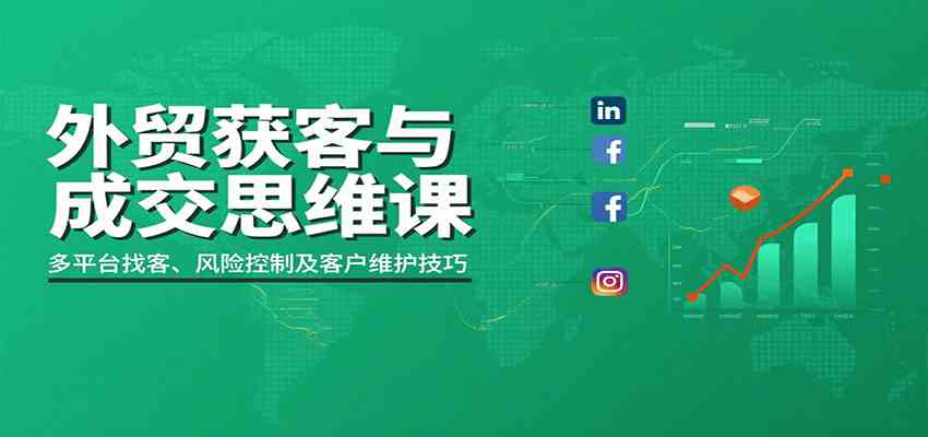 外贸获客与成交思维课：多平台找客、风险控制及客户维护技巧-168网创