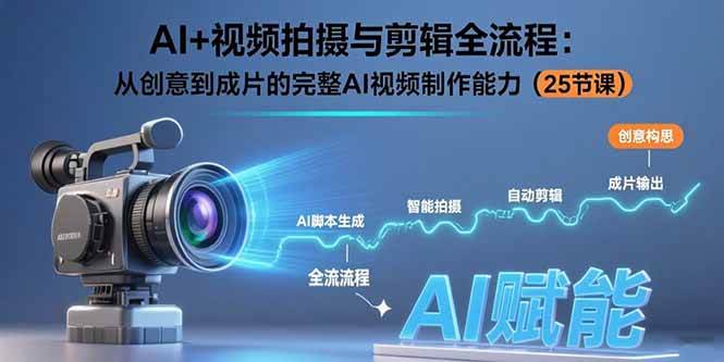 （15612期）AI+视频拍摄与剪辑全流程：从创意到成片的完整AI视频制作能力（25节课）-168网创